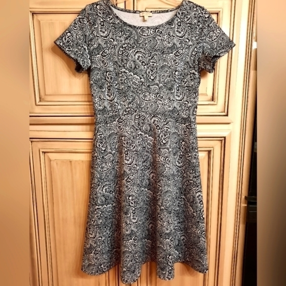 Talbots Black & White Tshirt Type Dress! 2‎ PETITE